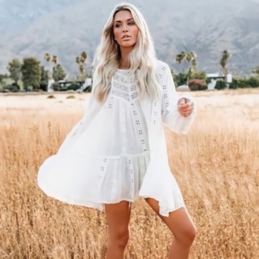 Free People Kiss Kiss Tunic - White